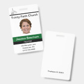 Vrouw Pastor Custom Badge (Front & Back)