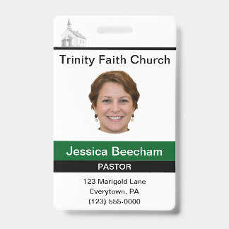 Vrouw Pastor Custom Badge