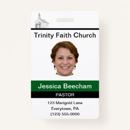 Vrouw Pastor Custom Badge