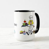 Vrouw Pastry Chef Name Mok (Voorkant rechts)