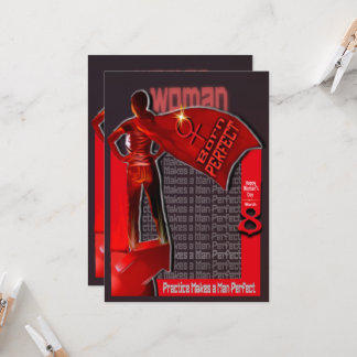 Vrouw perfect geboren: Gelukkige Vrouwendag 8 maar Kaart