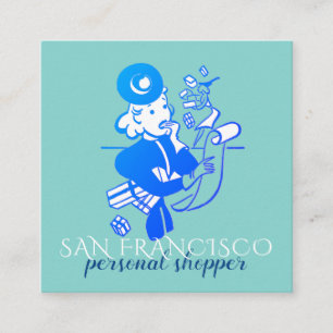  vrouw Personal Shopper Vierkante Visitekaartje