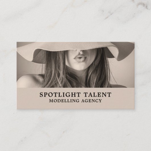 Vrouw Pet Model, modellenbureau, modelagent Visitekaartje (Voorkant)