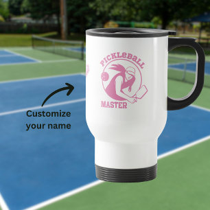 Vrouw Pickleball Master Game Speler Aangepaste Naa Reisbeker