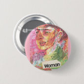 Vrouw Pin Ronde Button 5,7 Cm (Voorkant /achterkant)