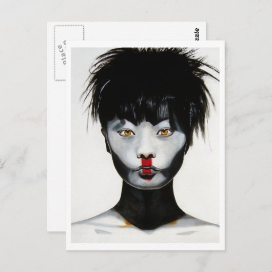 Vrouw Plug en play Briefkaart (Voorkant / Achterkant)