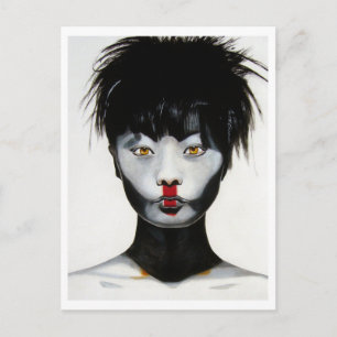 Vrouw Plug en play Briefkaart