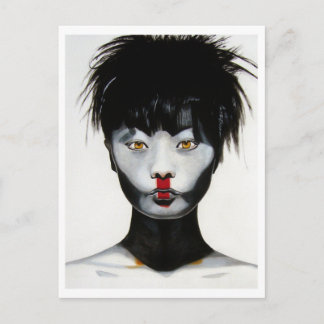 Vrouw Plug en play Briefkaart