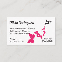 Vrouw Plumber Visitekaartje
