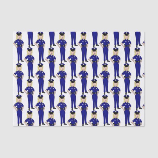 Vrouw Politieambtenaar Tissuepapier (Voorkant)