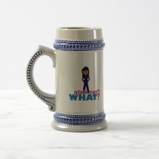 Vrouw politieman bierpul (Links)