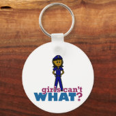 Vrouw politieman sleutelhanger (Voorkant)