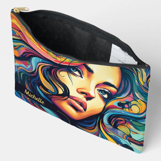 Vrouw Pop Kunst Groot Etui (Open)