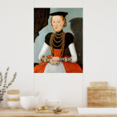 Vrouw Portret - Cranach de Jongere - c1564 Poster (Keuken)