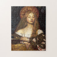 Vrouw portret pre-Raphaelite Fine Art schilderen