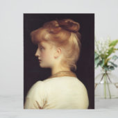 Vrouw Portret Van Achter (door Frederic Leighton) Kaart (Staand voorkant)