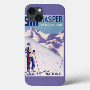 Vrouw poserend op Open Slopes Poster iPhone 13 Hoesje