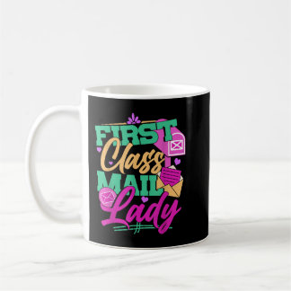 Vrouw Postal Worker First Class Mail Lady Funny T Koffiemok