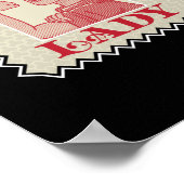 Vrouw Postal Worker Mail Lady Stamp Poster (Hoek)