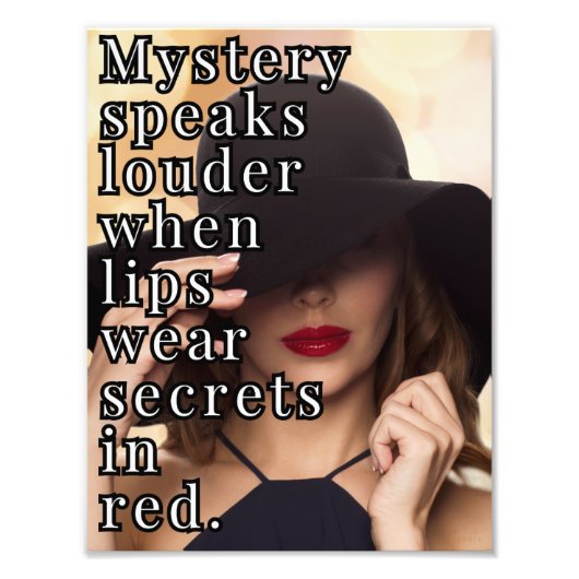 Vrouw Poster met quote (Voorkant)