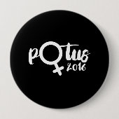 VROUW POTUS 2016 — Poster voor kalligrafie — Verki Ronde Button 4,0 Cm (Voorkant)