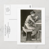 Vrouw Praying, Vincent van Gogh Briefkaart (Voorkant / Achterkant)