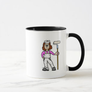 Vrouw Professional House Painter met Roller Mok