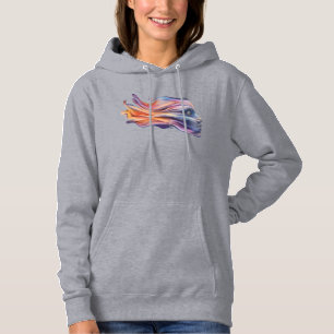 Vrouw Profiel in Kosmische Kleuren Hoodie