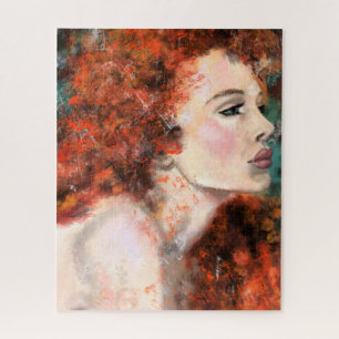 vrouw puzzel legpuzzel