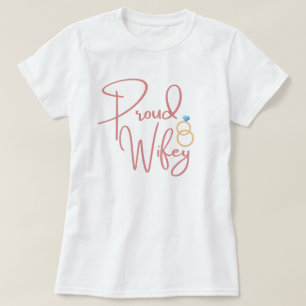 Vrouw Quote Trots Vrouw Trouwringen Huwelijk T-shirt