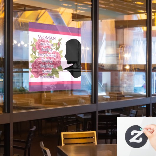 Vrouw Raamsticker (Restaurant Raam)