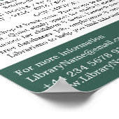 Vrouw Reader, Bibliotheek Adverteren Poster (Hoek)