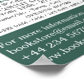 Vrouw Reader, boekwinkel Adverteren Poster (Hoek)