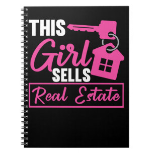 Vrouw Real Estate Agent Girl Property Investor Notitieboek