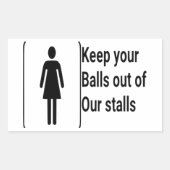 Vrouw rechts, badkamer sticker, rechthoekige sticker (Voorkant)