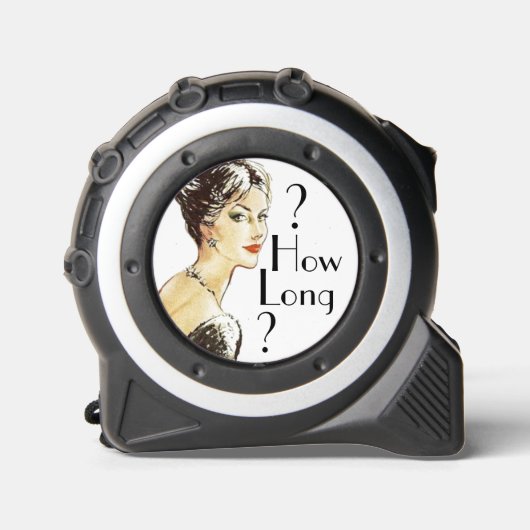 vrouw retro illustratie sarcasme Hoe lang? Rolmaat (Voorkant)