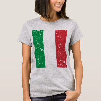 Vrouw  Retro Italiaans Vlaggenland Europa T-shirt