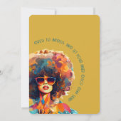 Vrouw Retro Terugspoelen 50e Verjaardag Shindig Pa Kaart (Achterkant)