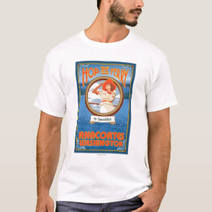 Vrouw Riding Ferry - Anacortes Washington T-shirt