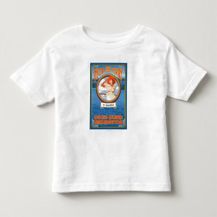 Vrouw Riding Ferry - Orcas Island, Washington Kinder Shirts
