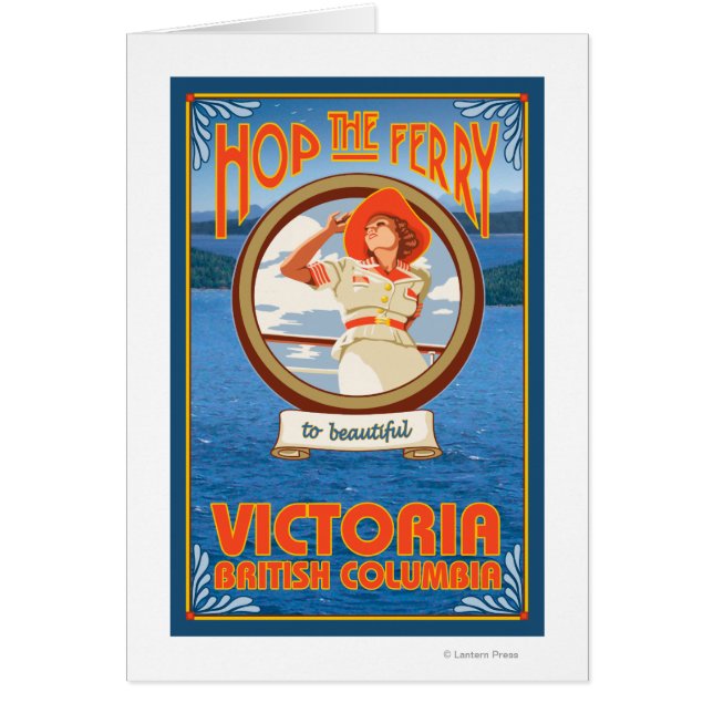 Vrouw Riding Ferry - Victoria, BC Canada (Voorkant)