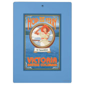 Vrouw Riding Ferry - Victoria, BC Canada Klembord (Achterkant)