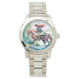 Vrouw rijpaard horloge