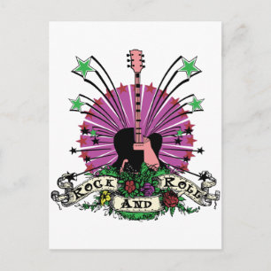 Vrouw Rock n Roll Briefkaart