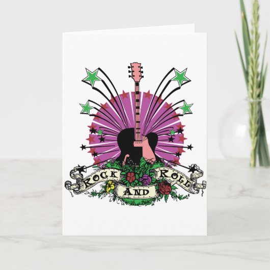 Vrouw Rock n Roll Kaart (Voorkant)