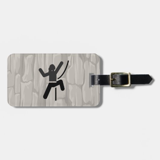 Vrouw rockklimdesign bagagelabel (Voorkant horizontaal)