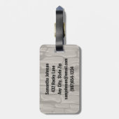 Vrouw rockklimdesign bagagelabel (Achterkant verticaal)