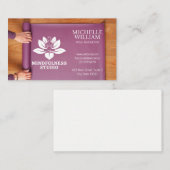 Vrouw Rolling Yoga Mat Visitekaartje (Voorkant / Achterkant)