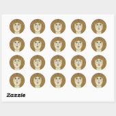 Vrouw Ronde Sticker (Vel)