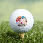 Vrouw Roos Waterverf Flower Mum Golf Golfballen (Insitu Shirt)
